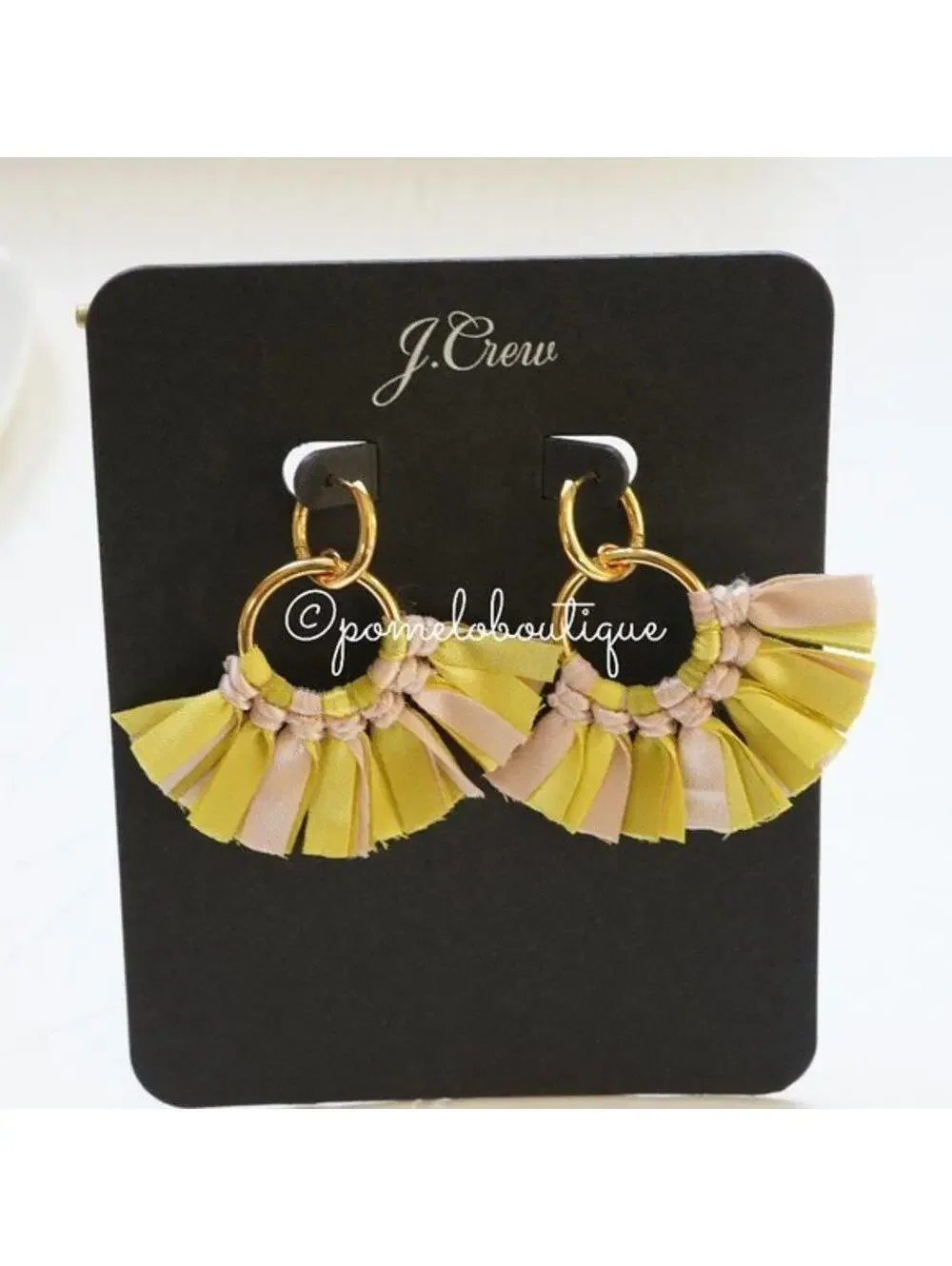 J.Crew Fabric Fan Earrings
